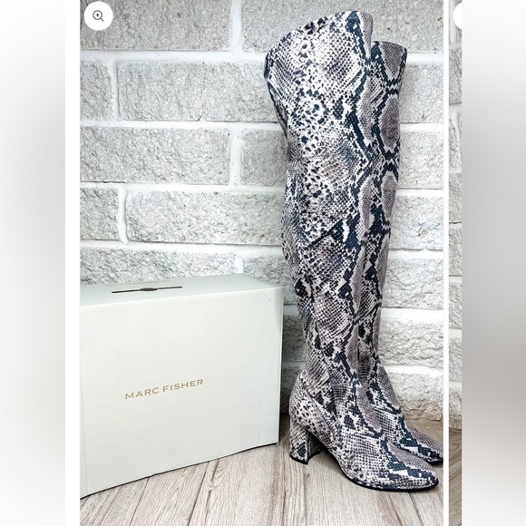 Marc Fisher Shoes - Marc Fisher Snake Print Heeled Boots